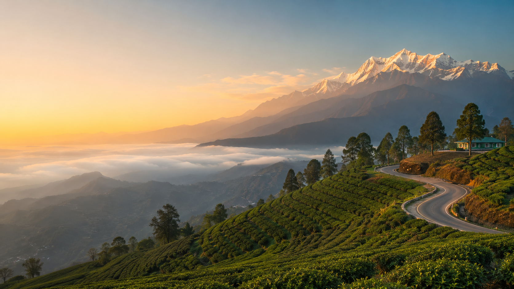 Sikkim and Darjeeling mountain road travel